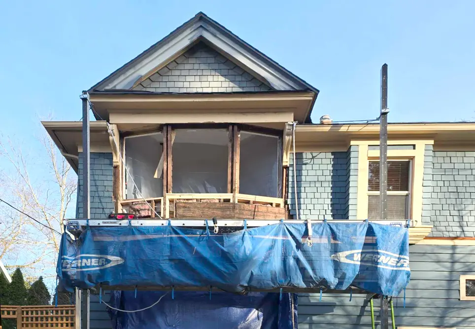 Leaking Window and Siding Repair in Historic Craftsman Home - before
